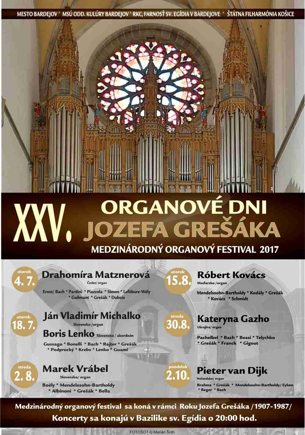 Jubilejný 25. ročník organových dní Jozefa Grešáka