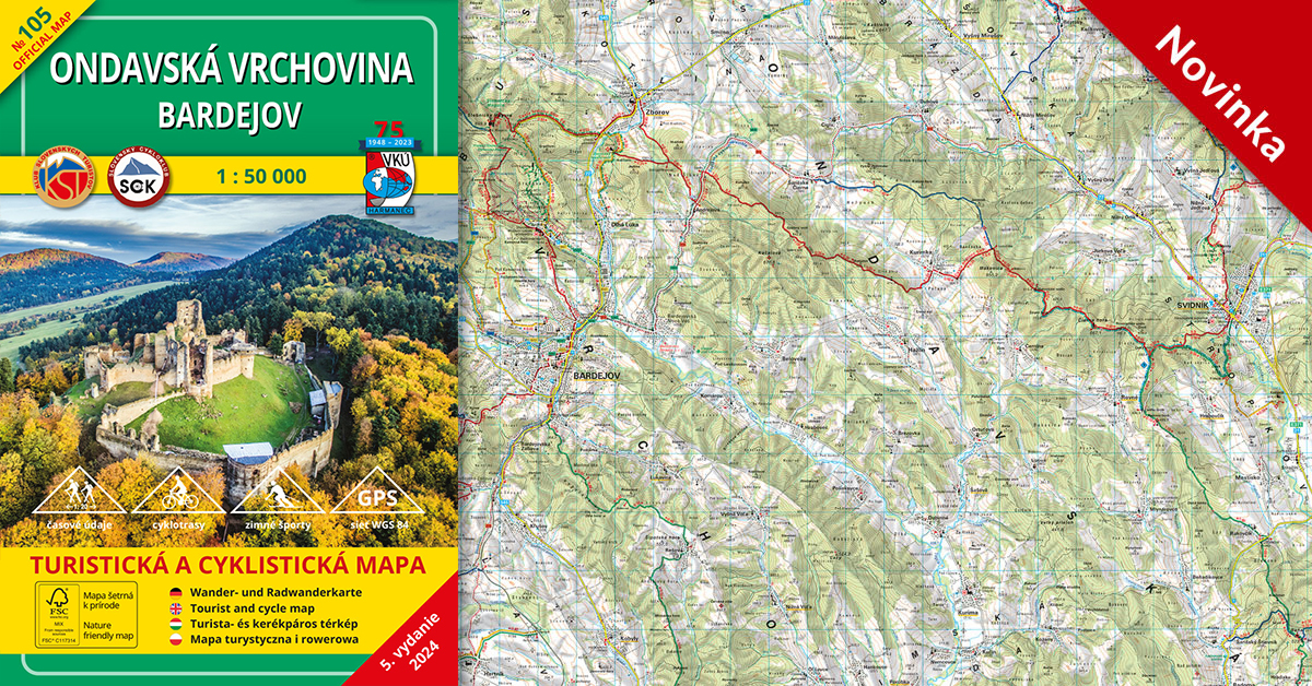 Turistická mapa Ondavská Vrchovina má nové vydanie